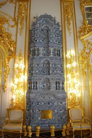 Stove in Delft tiles