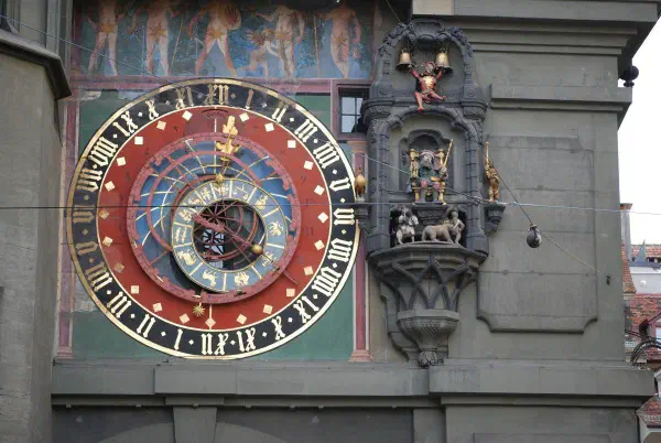 The other side of the Zytglogge has a astonomical clock which was added in 1530