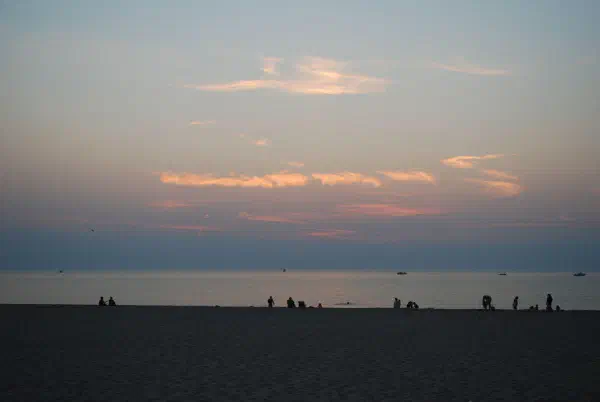 Just after sunset at the beach at Holland State Park